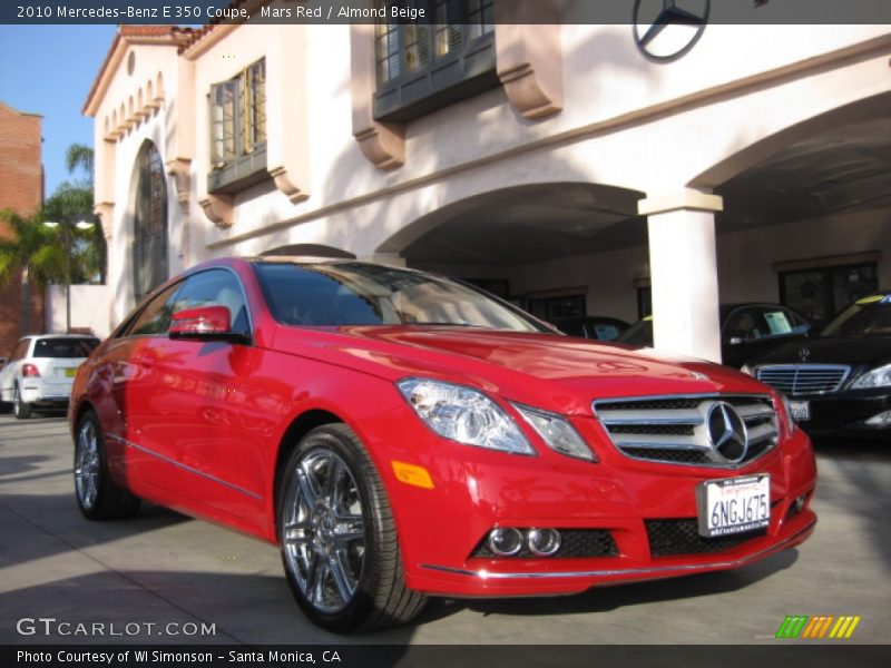 Mars Red / Almond Beige 2010 Mercedes-Benz E 350 Coupe