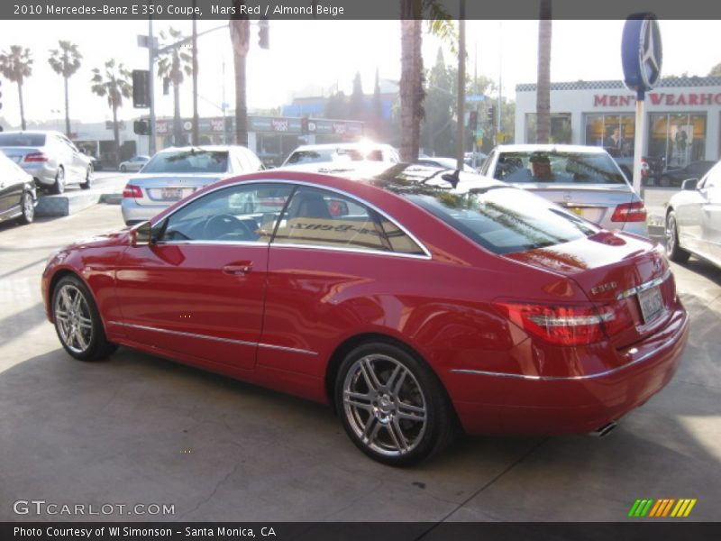 Mars Red / Almond Beige 2010 Mercedes-Benz E 350 Coupe