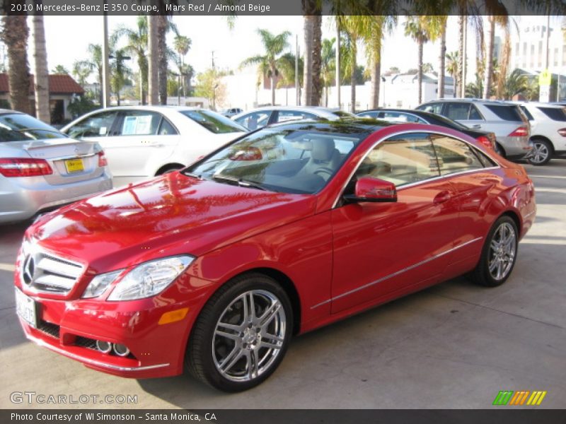 Mars Red / Almond Beige 2010 Mercedes-Benz E 350 Coupe