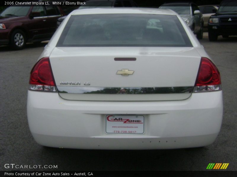 White / Ebony Black 2006 Chevrolet Impala LS
