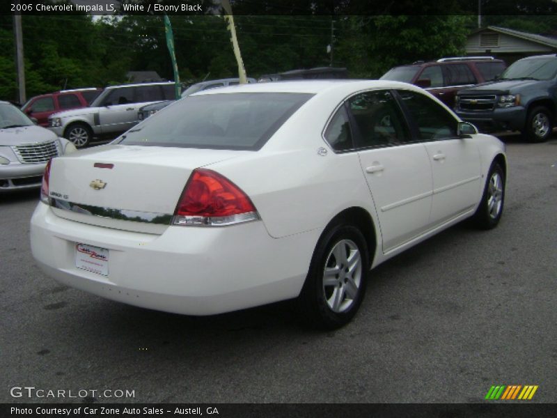 White / Ebony Black 2006 Chevrolet Impala LS