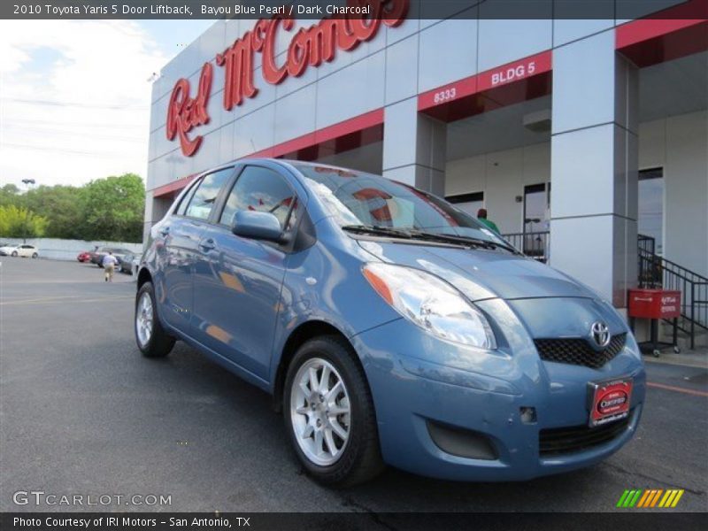 Bayou Blue Pearl / Dark Charcoal 2010 Toyota Yaris 5 Door Liftback