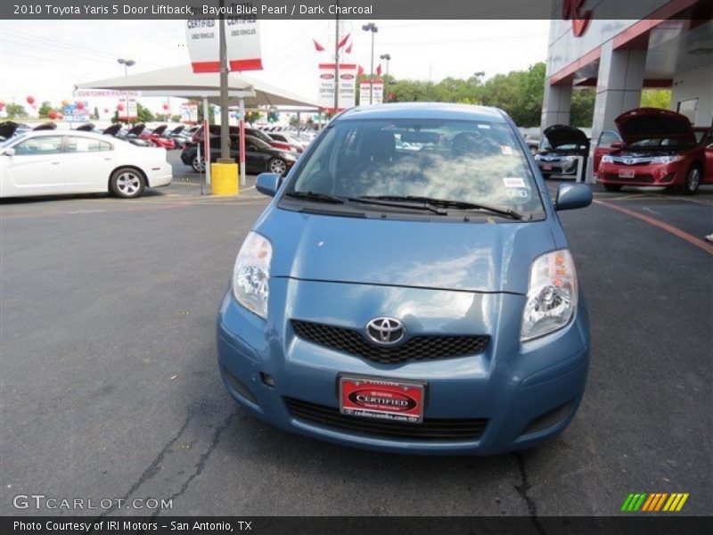 Bayou Blue Pearl / Dark Charcoal 2010 Toyota Yaris 5 Door Liftback