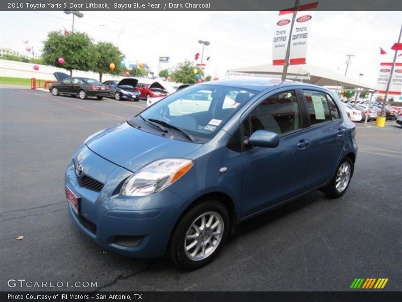 Bayou Blue Pearl / Dark Charcoal 2010 Toyota Yaris 5 Door Liftback