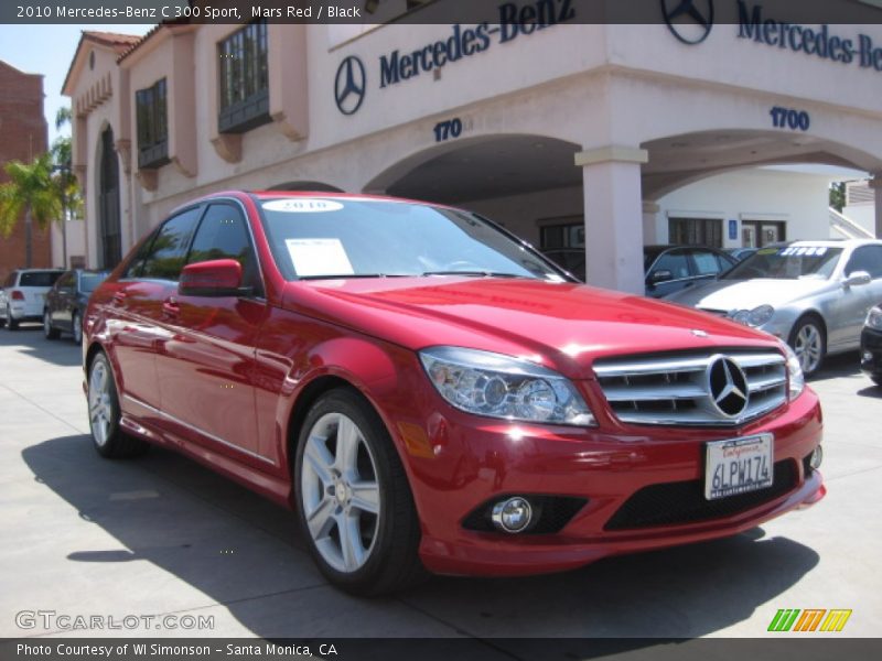 Mars Red / Black 2010 Mercedes-Benz C 300 Sport
