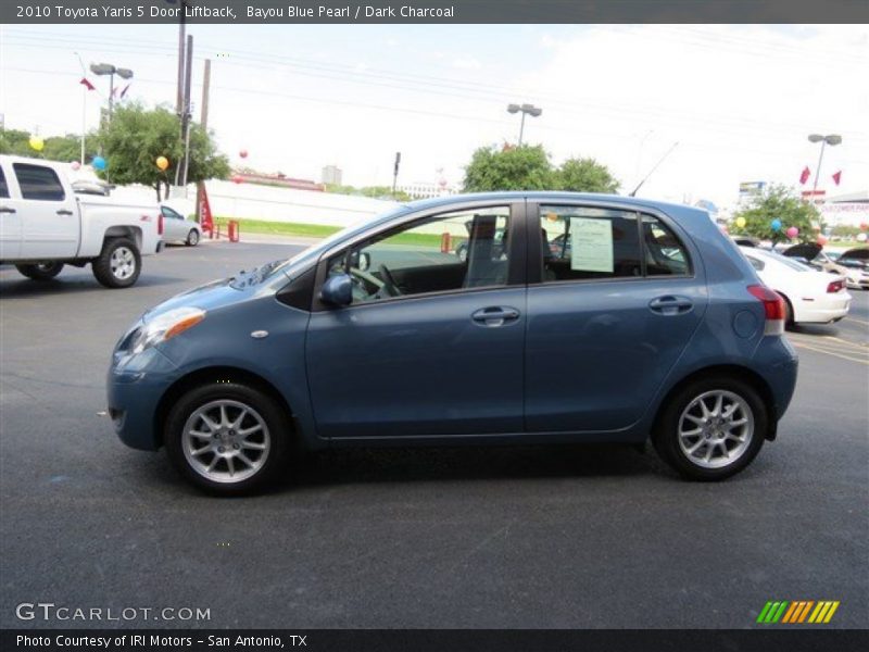 Bayou Blue Pearl / Dark Charcoal 2010 Toyota Yaris 5 Door Liftback