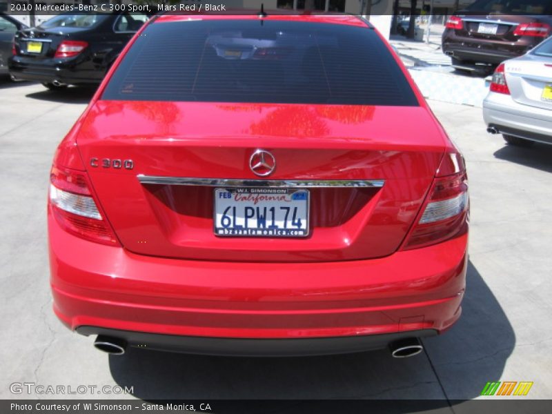 Mars Red / Black 2010 Mercedes-Benz C 300 Sport