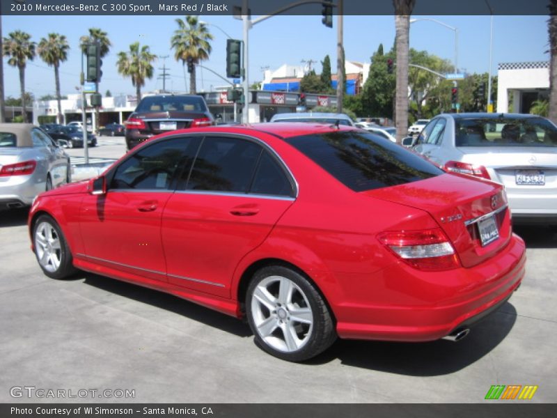 Mars Red / Black 2010 Mercedes-Benz C 300 Sport