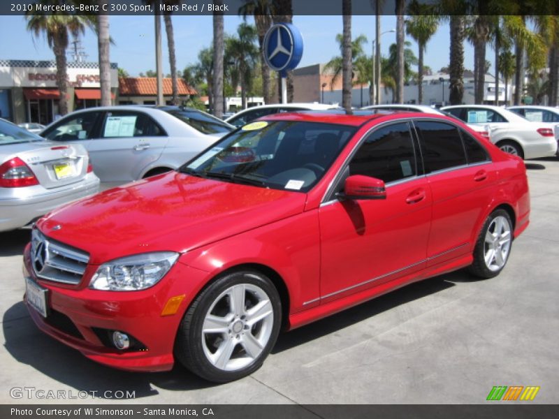 Mars Red / Black 2010 Mercedes-Benz C 300 Sport