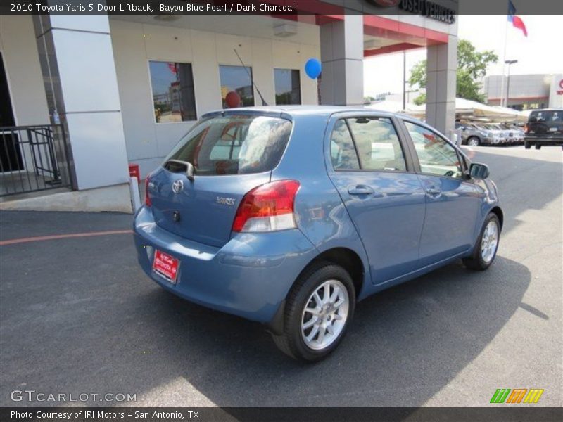 Bayou Blue Pearl / Dark Charcoal 2010 Toyota Yaris 5 Door Liftback