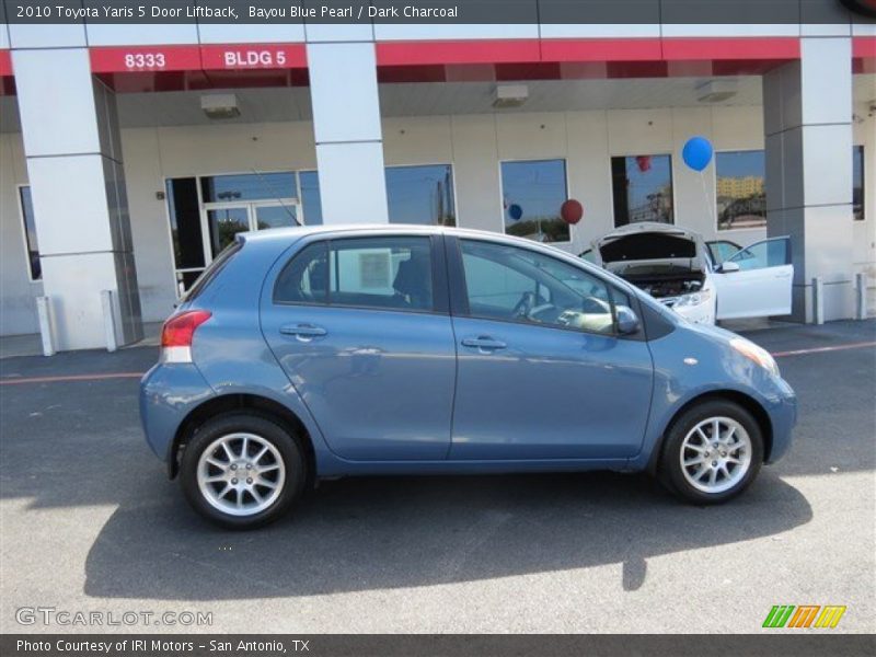 Bayou Blue Pearl / Dark Charcoal 2010 Toyota Yaris 5 Door Liftback