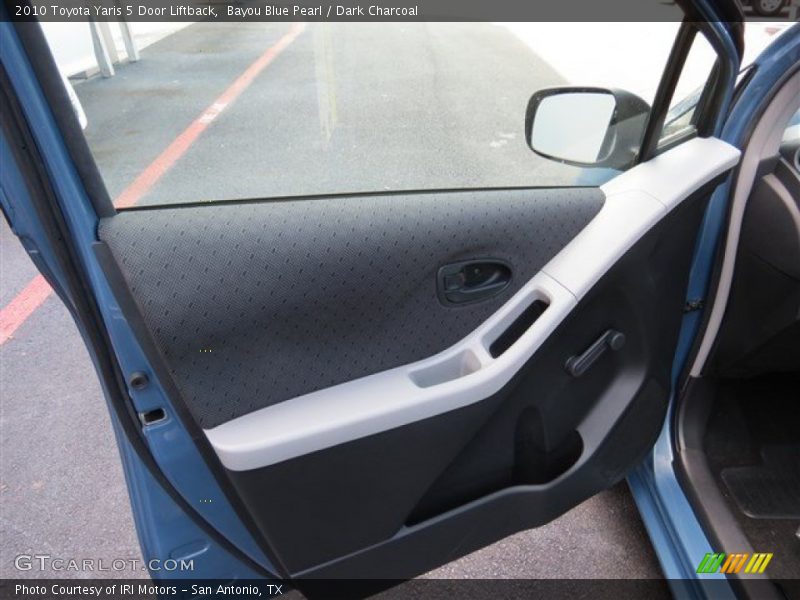Bayou Blue Pearl / Dark Charcoal 2010 Toyota Yaris 5 Door Liftback