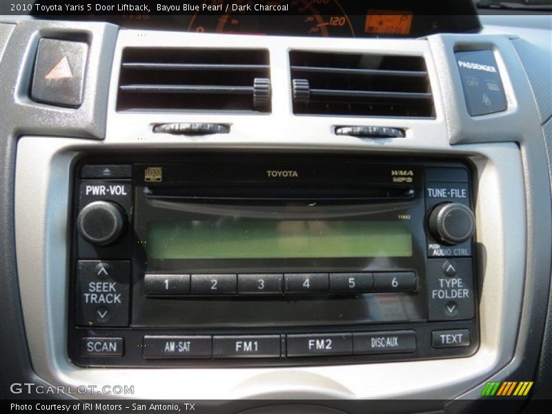 Bayou Blue Pearl / Dark Charcoal 2010 Toyota Yaris 5 Door Liftback
