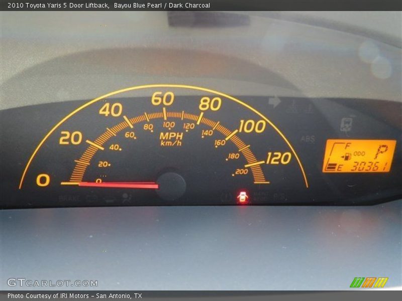 Bayou Blue Pearl / Dark Charcoal 2010 Toyota Yaris 5 Door Liftback