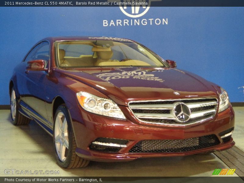 Barolo Red Metallic / Cashmere/Savanna 2011 Mercedes-Benz CL 550 4MATIC