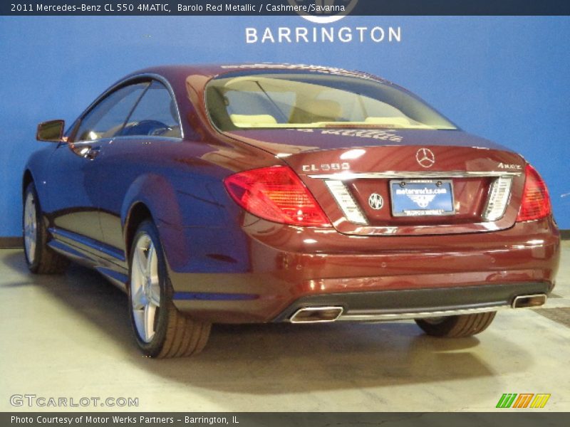 Barolo Red Metallic / Cashmere/Savanna 2011 Mercedes-Benz CL 550 4MATIC