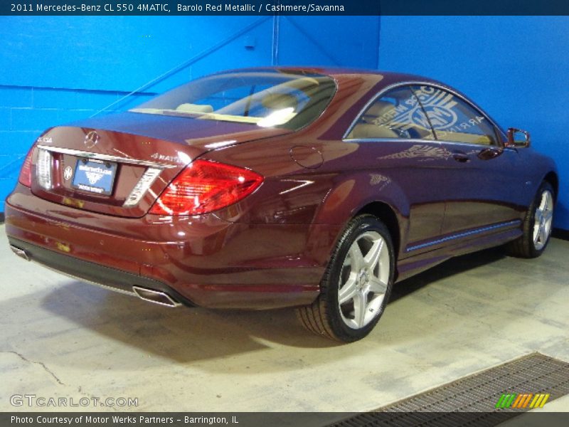 Barolo Red Metallic / Cashmere/Savanna 2011 Mercedes-Benz CL 550 4MATIC