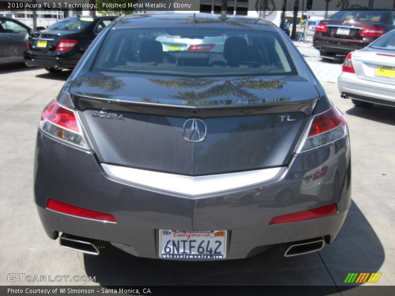 Polished Metal Metallic / Ebony 2010 Acura TL 3.5 Technology