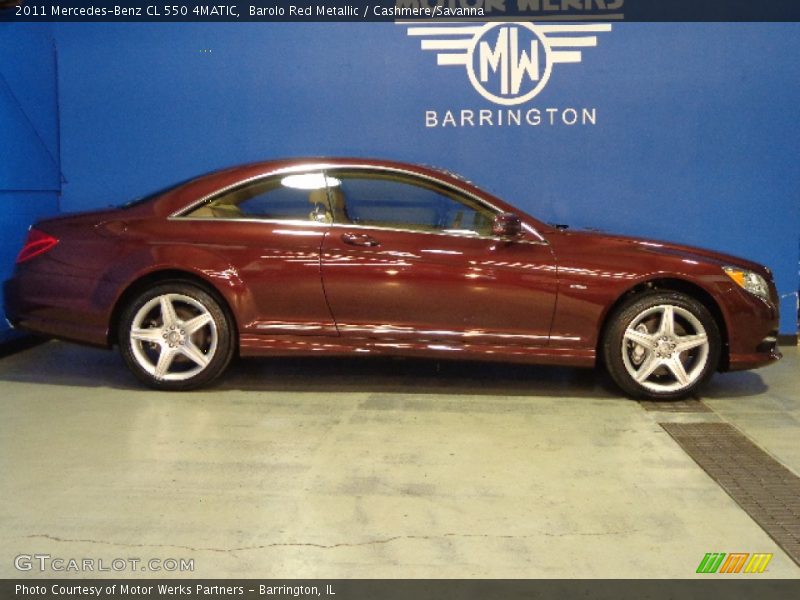 Barolo Red Metallic / Cashmere/Savanna 2011 Mercedes-Benz CL 550 4MATIC