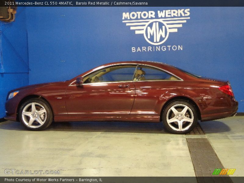Barolo Red Metallic / Cashmere/Savanna 2011 Mercedes-Benz CL 550 4MATIC