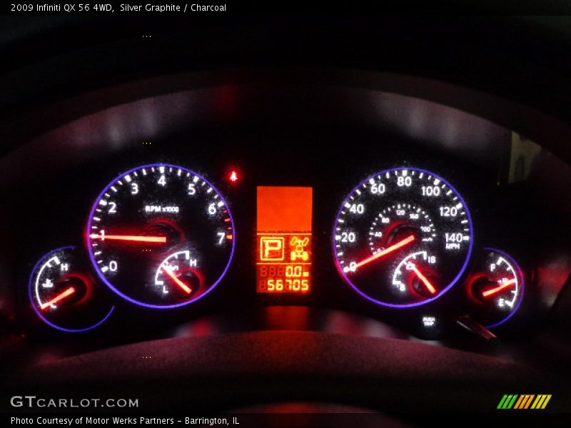 Silver Graphite / Charcoal 2009 Infiniti QX 56 4WD
