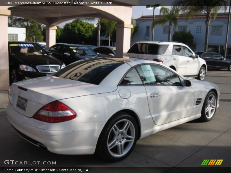 Alabaster White / Black 2008 Mercedes-Benz SL 550 Roadster