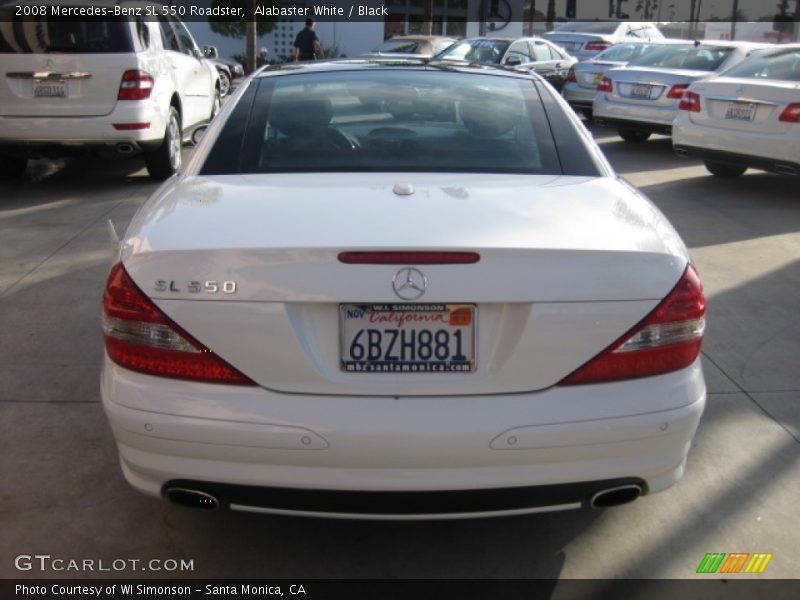 Alabaster White / Black 2008 Mercedes-Benz SL 550 Roadster