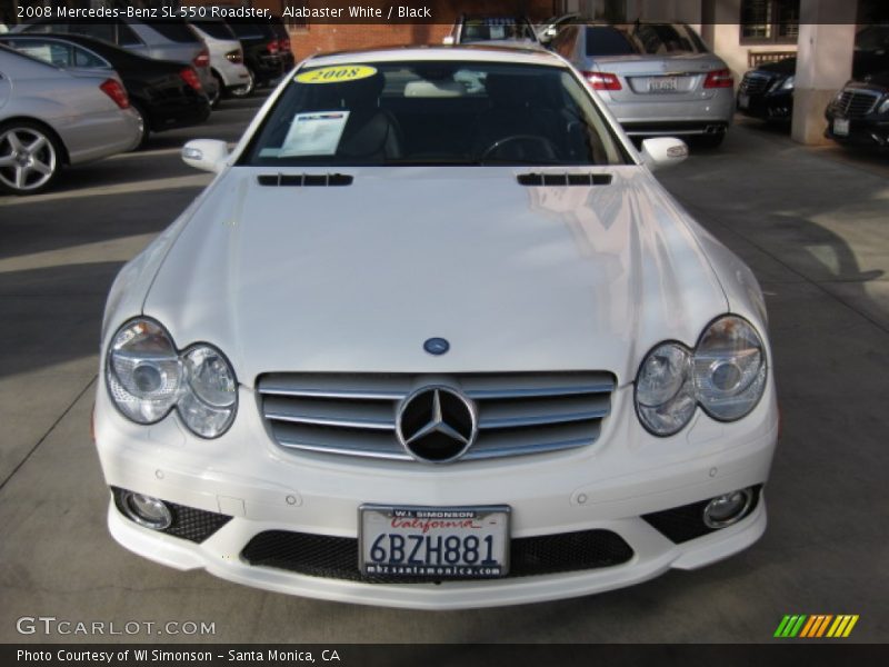 Alabaster White / Black 2008 Mercedes-Benz SL 550 Roadster