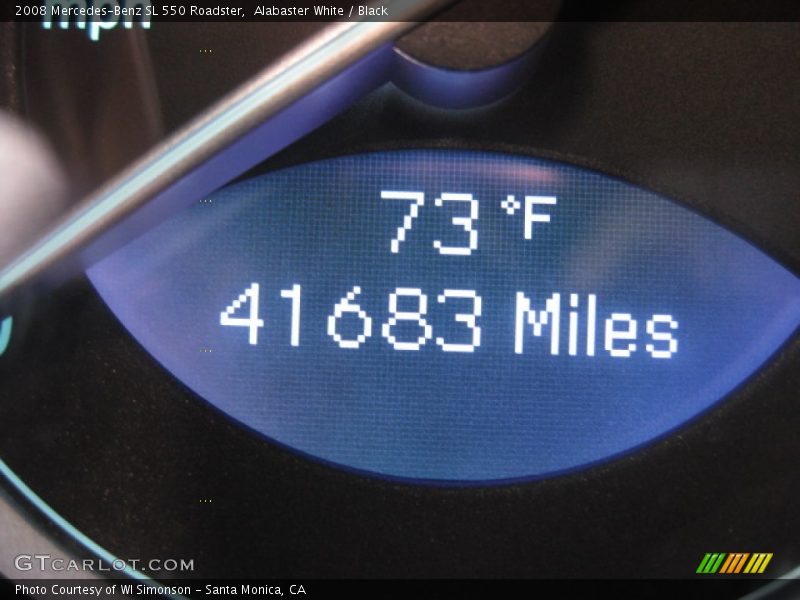 Alabaster White / Black 2008 Mercedes-Benz SL 550 Roadster