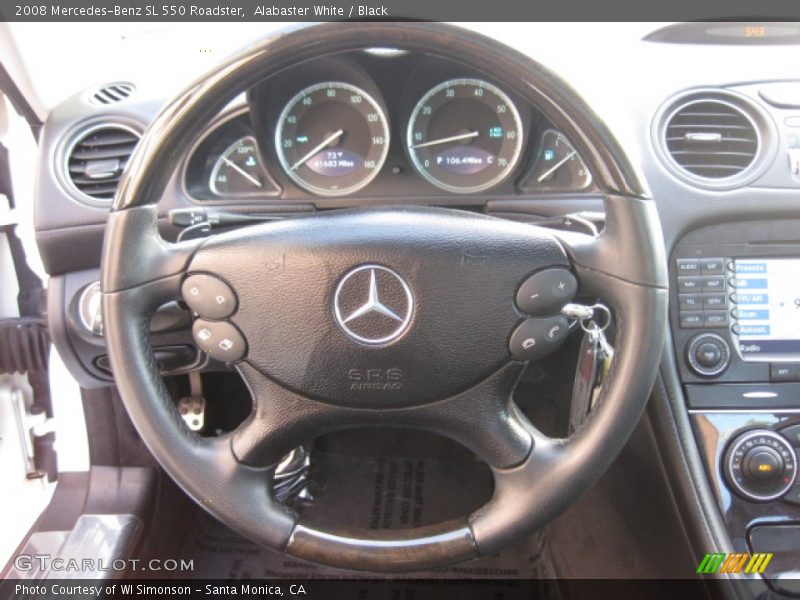 Alabaster White / Black 2008 Mercedes-Benz SL 550 Roadster