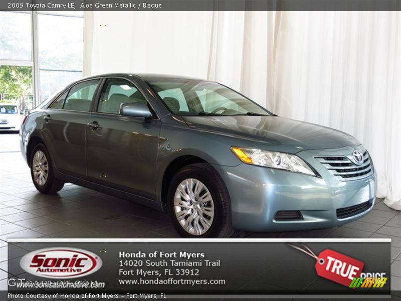 Aloe Green Metallic / Bisque 2009 Toyota Camry LE