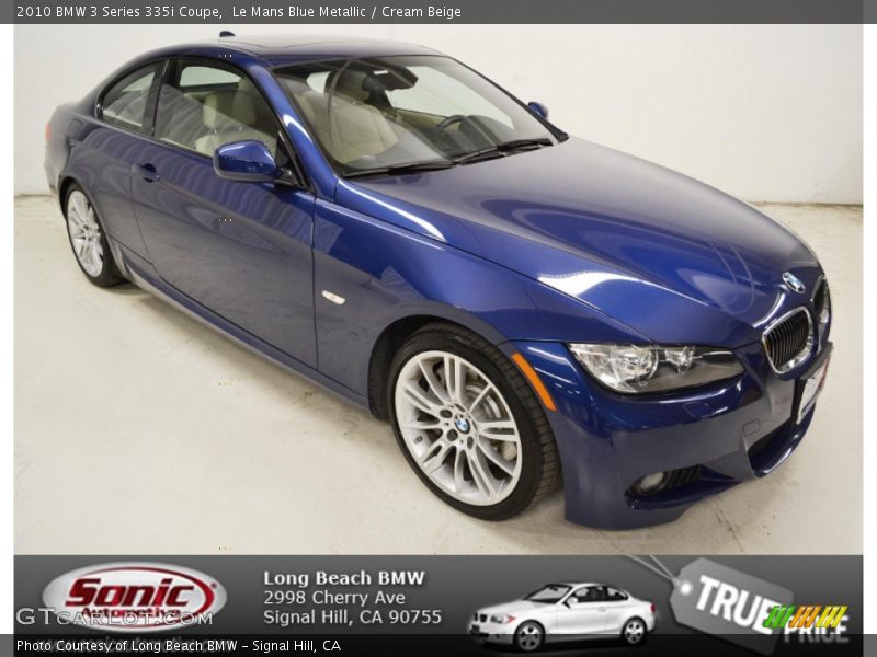 Le Mans Blue Metallic / Cream Beige 2010 BMW 3 Series 335i Coupe