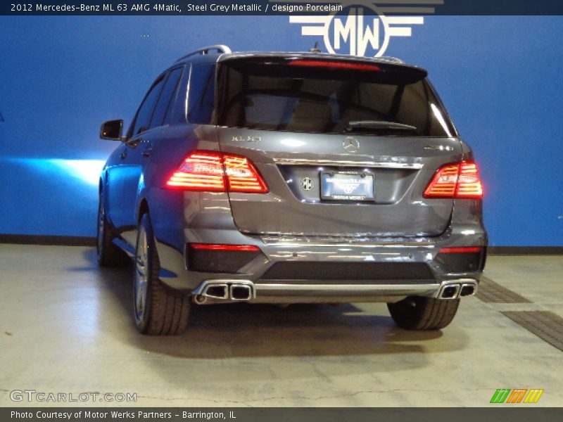 Steel Grey Metallic / designo Porcelain 2012 Mercedes-Benz ML 63 AMG 4Matic