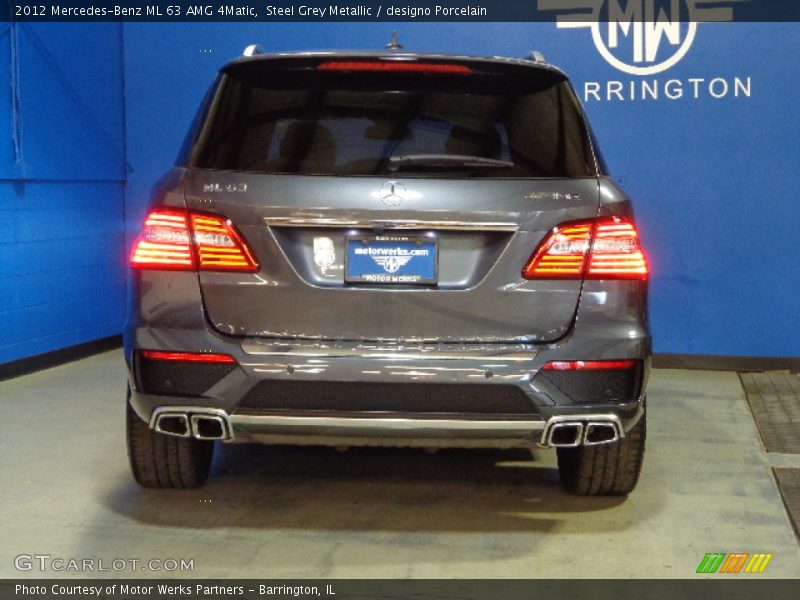 Steel Grey Metallic / designo Porcelain 2012 Mercedes-Benz ML 63 AMG 4Matic