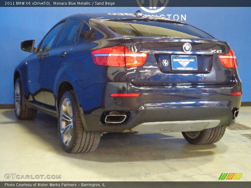 Monaco Blue Metallic / Sand Beige 2011 BMW X6 xDrive50i