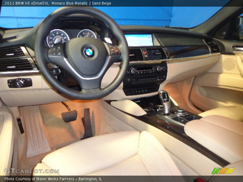 Monaco Blue Metallic / Sand Beige 2011 BMW X6 xDrive50i