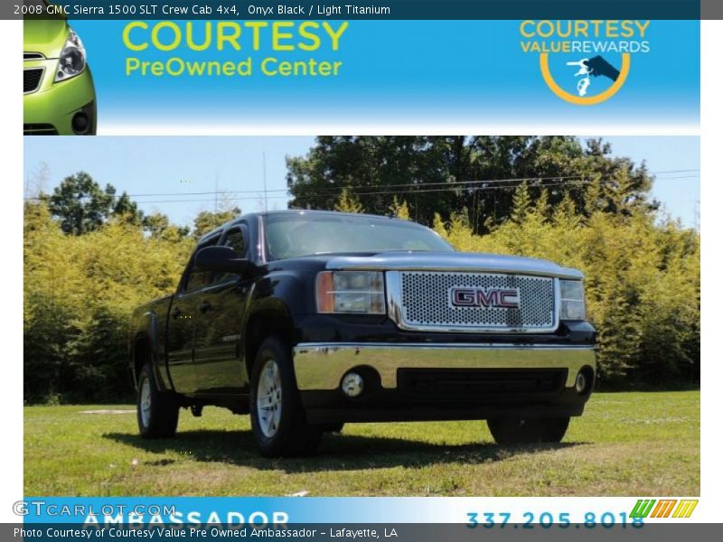 Onyx Black / Light Titanium 2008 GMC Sierra 1500 SLT Crew Cab 4x4