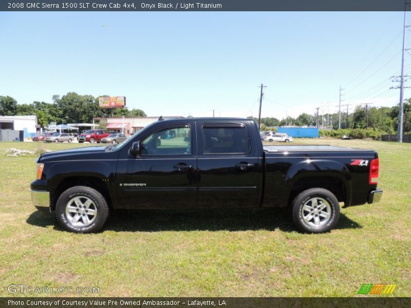 Onyx Black / Light Titanium 2008 GMC Sierra 1500 SLT Crew Cab 4x4