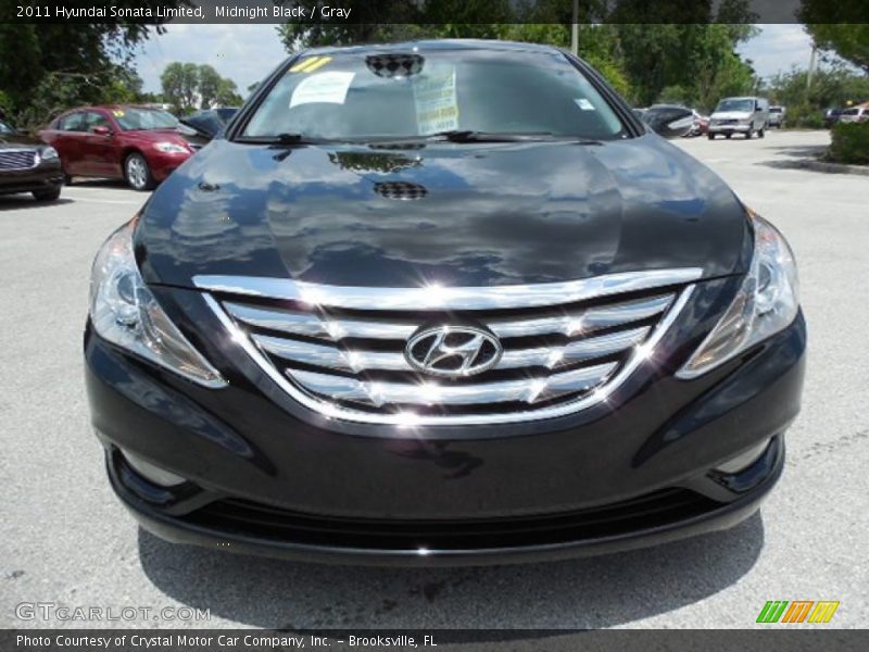 Midnight Black / Gray 2011 Hyundai Sonata Limited