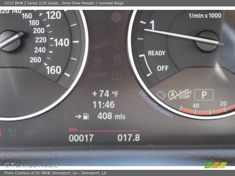 Orion Silver Metallic / Venetian Beige 2013 BMW 3 Series 328i Sedan