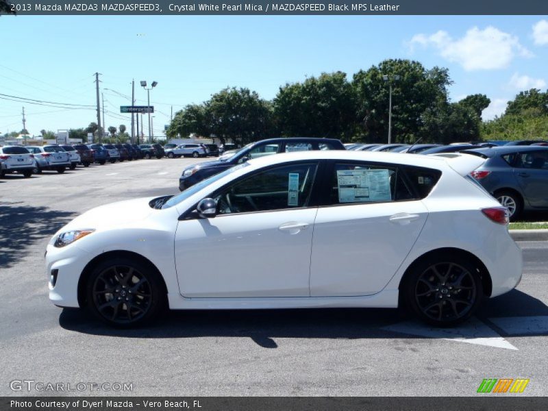 Crystal White Pearl Mica / MAZDASPEED Black MPS Leather 2013 Mazda MAZDA3 MAZDASPEED3
