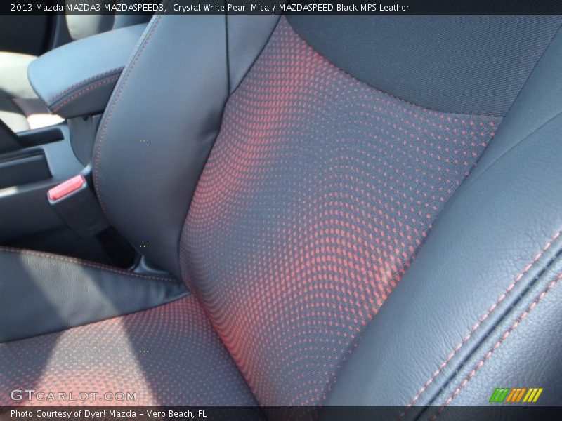 Crystal White Pearl Mica / MAZDASPEED Black MPS Leather 2013 Mazda MAZDA3 MAZDASPEED3