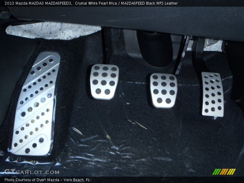 Crystal White Pearl Mica / MAZDASPEED Black MPS Leather 2013 Mazda MAZDA3 MAZDASPEED3
