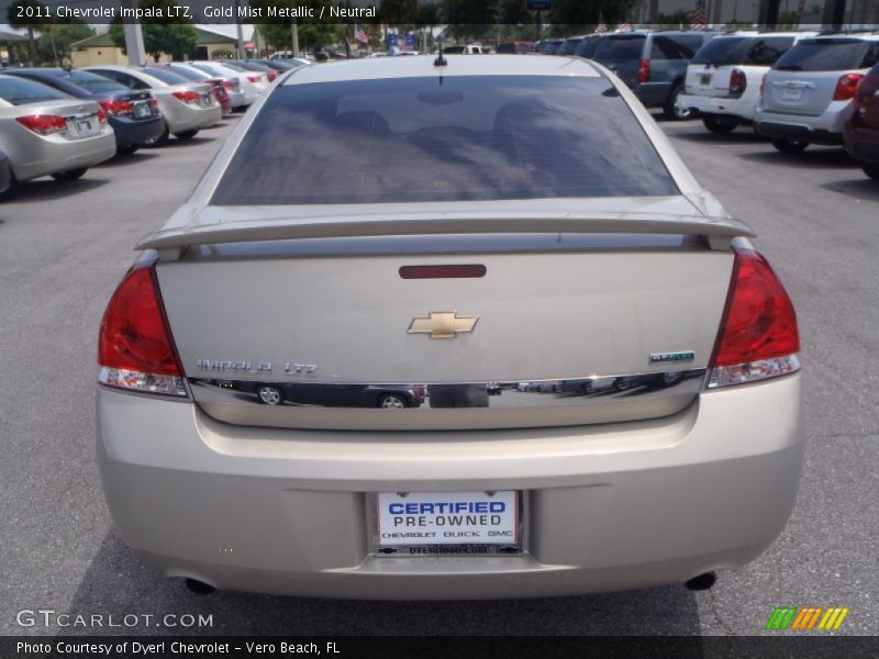Gold Mist Metallic / Neutral 2011 Chevrolet Impala LTZ