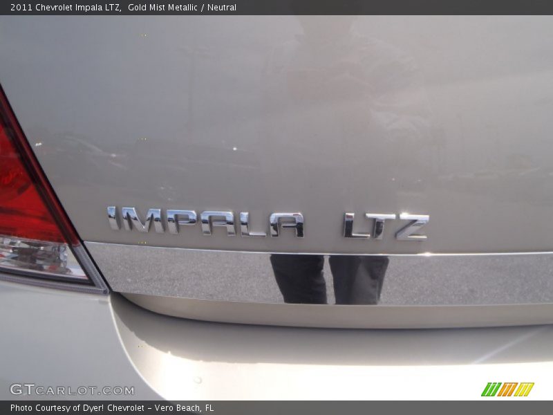 Gold Mist Metallic / Neutral 2011 Chevrolet Impala LTZ