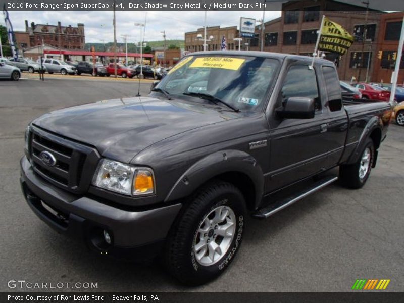 Dark Shadow Grey Metallic / Medium Dark Flint 2010 Ford Ranger Sport SuperCab 4x4