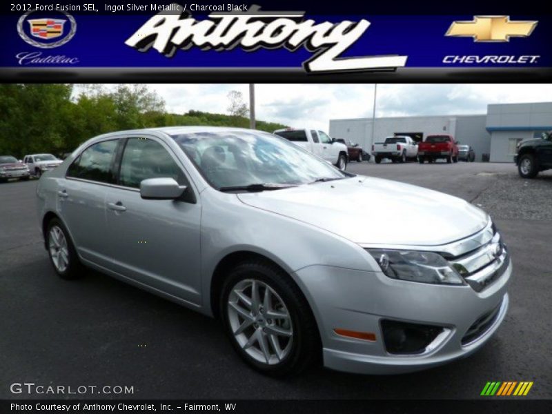 Ingot Silver Metallic / Charcoal Black 2012 Ford Fusion SEL