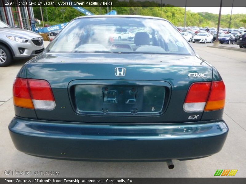 Cypress Green Metallic / Beige 1997 Honda Civic EX Sedan