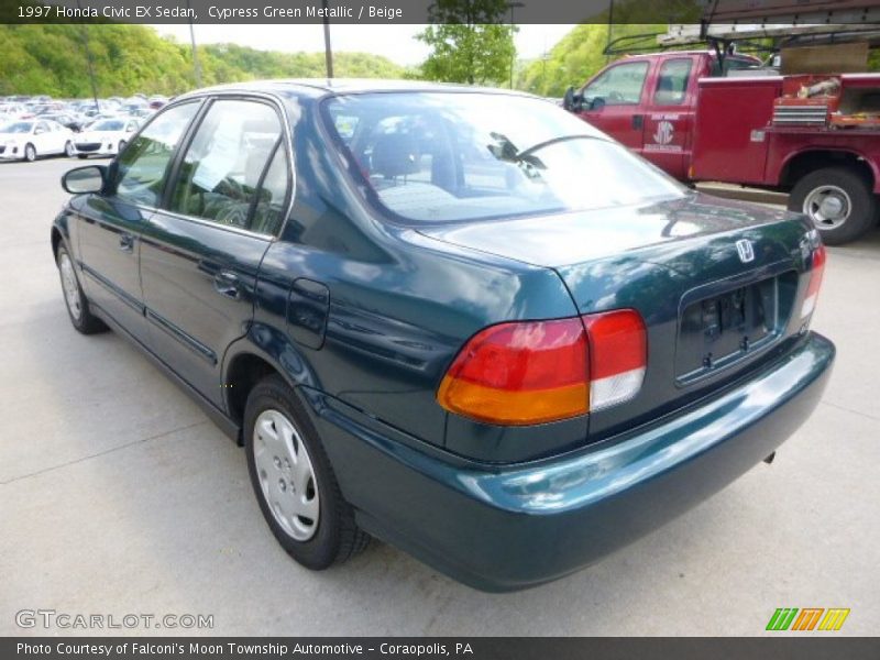 Cypress Green Metallic / Beige 1997 Honda Civic EX Sedan