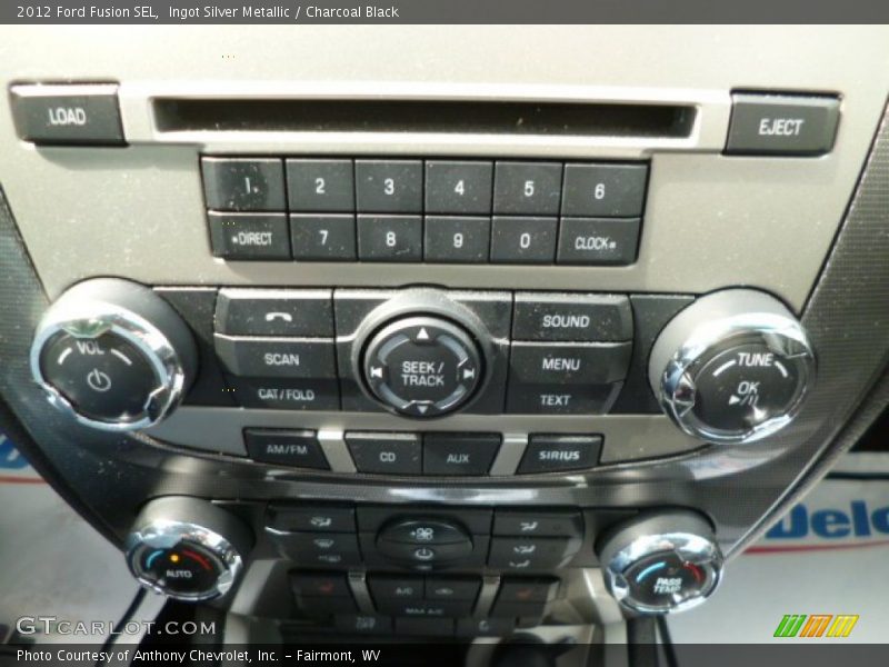 Ingot Silver Metallic / Charcoal Black 2012 Ford Fusion SEL